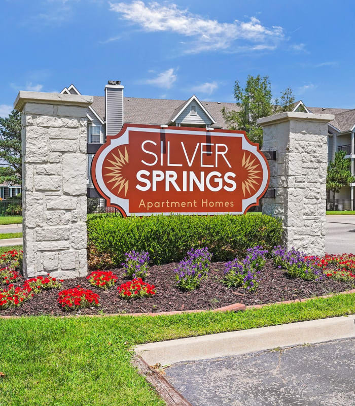 New Front entrance to Silver Springs Apartments in Wichita, Kansas