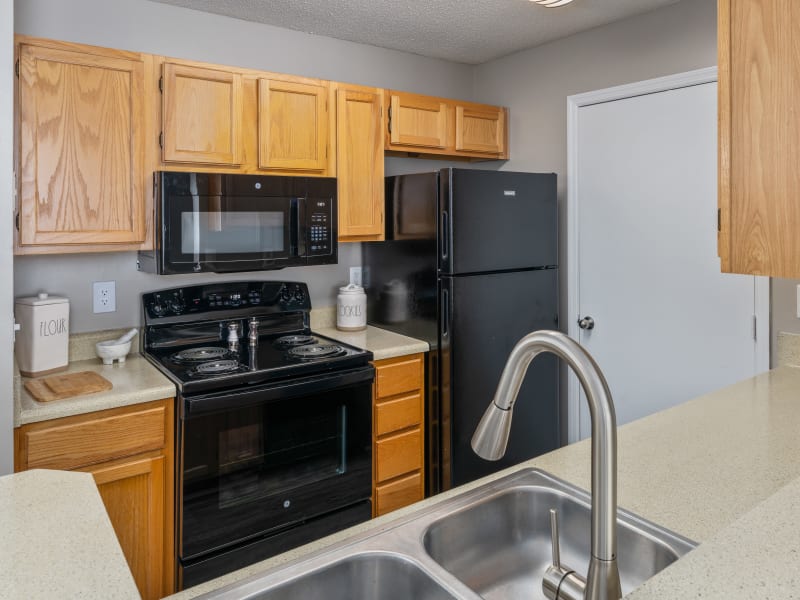 Spacious Kitchen in the model apartment at Gates at Jubilee in Daphne, Alabama