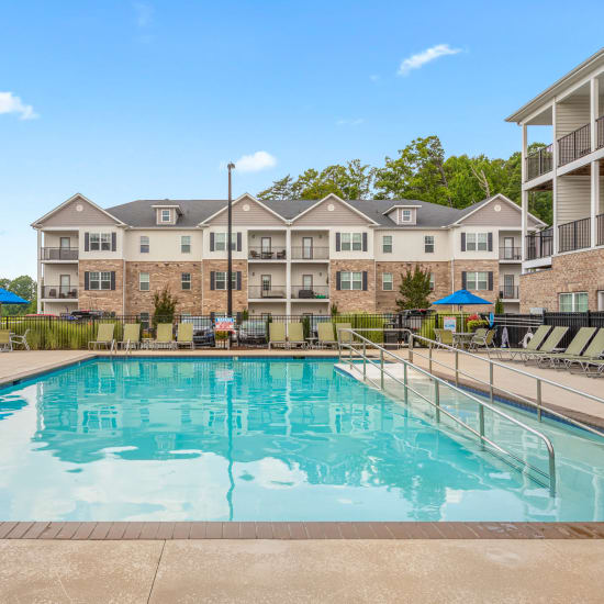 The swimming pool at Retreat at the Park in Burlington, North Carolina