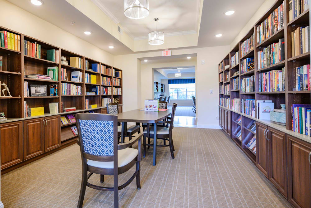 A library for residents at Harmony at Victory Station in Murfreesboro, Tennessee
