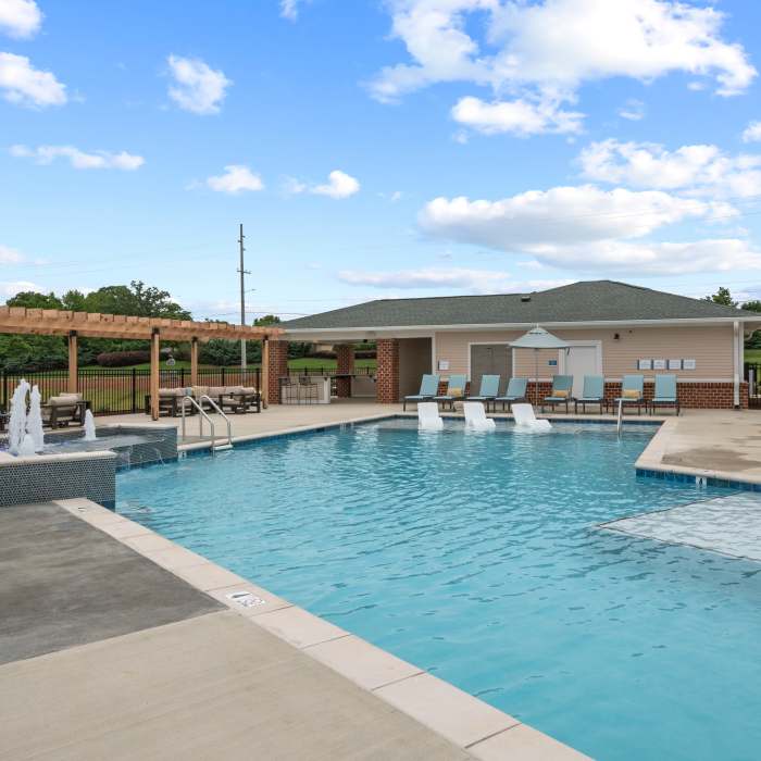 Resort-style pool at Attain at Bradford Creek, Huntsville, Alabama