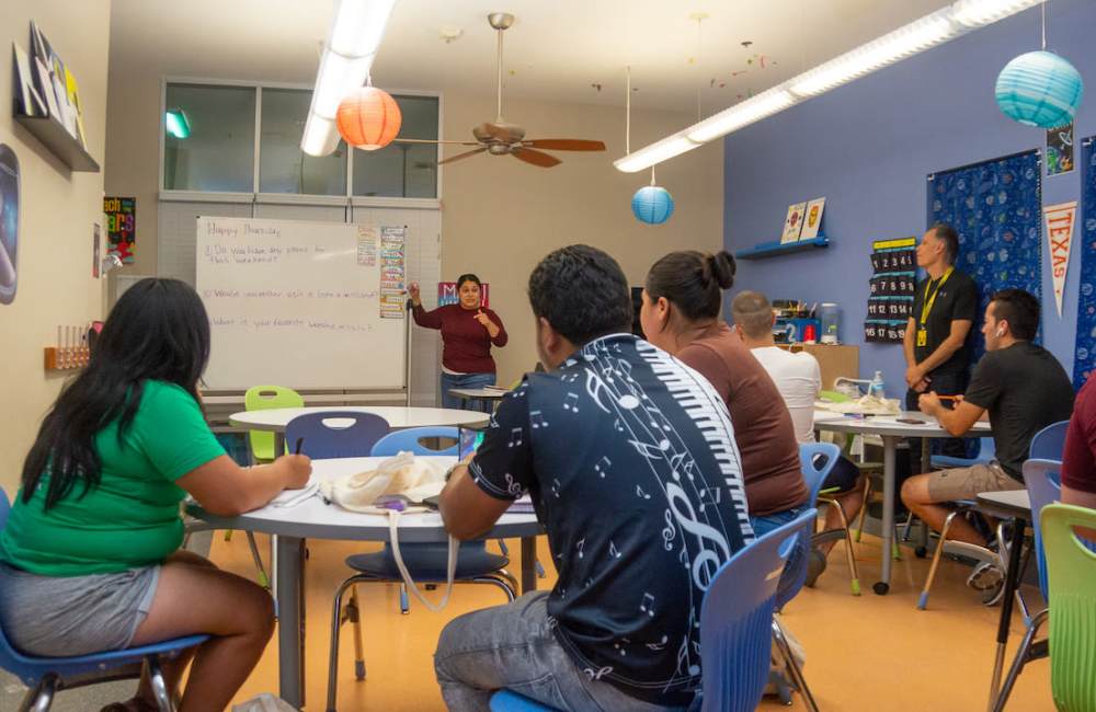 Meeting at Sierra Vista Apartments in Austin, Texas