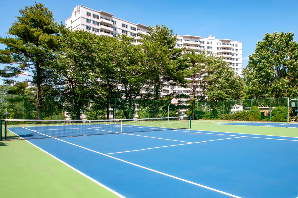 Tennis court at Haddonview Apartments in Haddon Township, New Jersey
