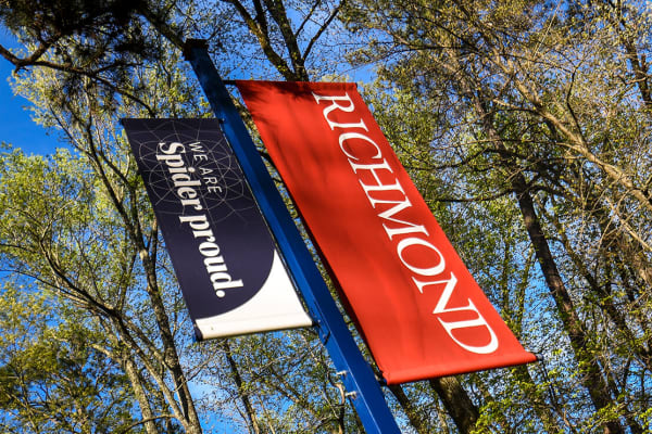 university of richmoond banners near James River Pointe in Richmond, Virginia