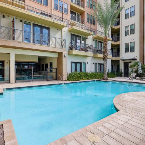 Serene pool at Portrait At Hance Park in Phoenix, Arizona