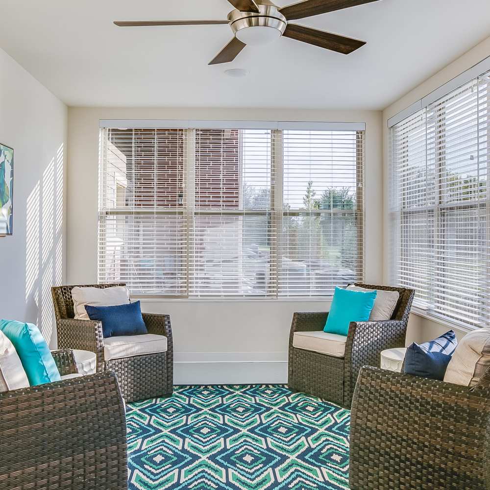 Sun deck at Chelsea Commons in Sugar Grove, Illinois