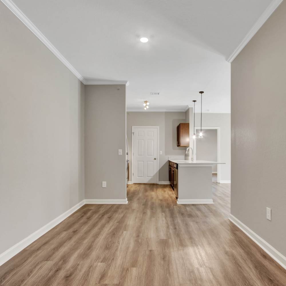 Spacious dining area with open floor plan at Chenal Pointe at the Divide in Little Rock, Arkansas