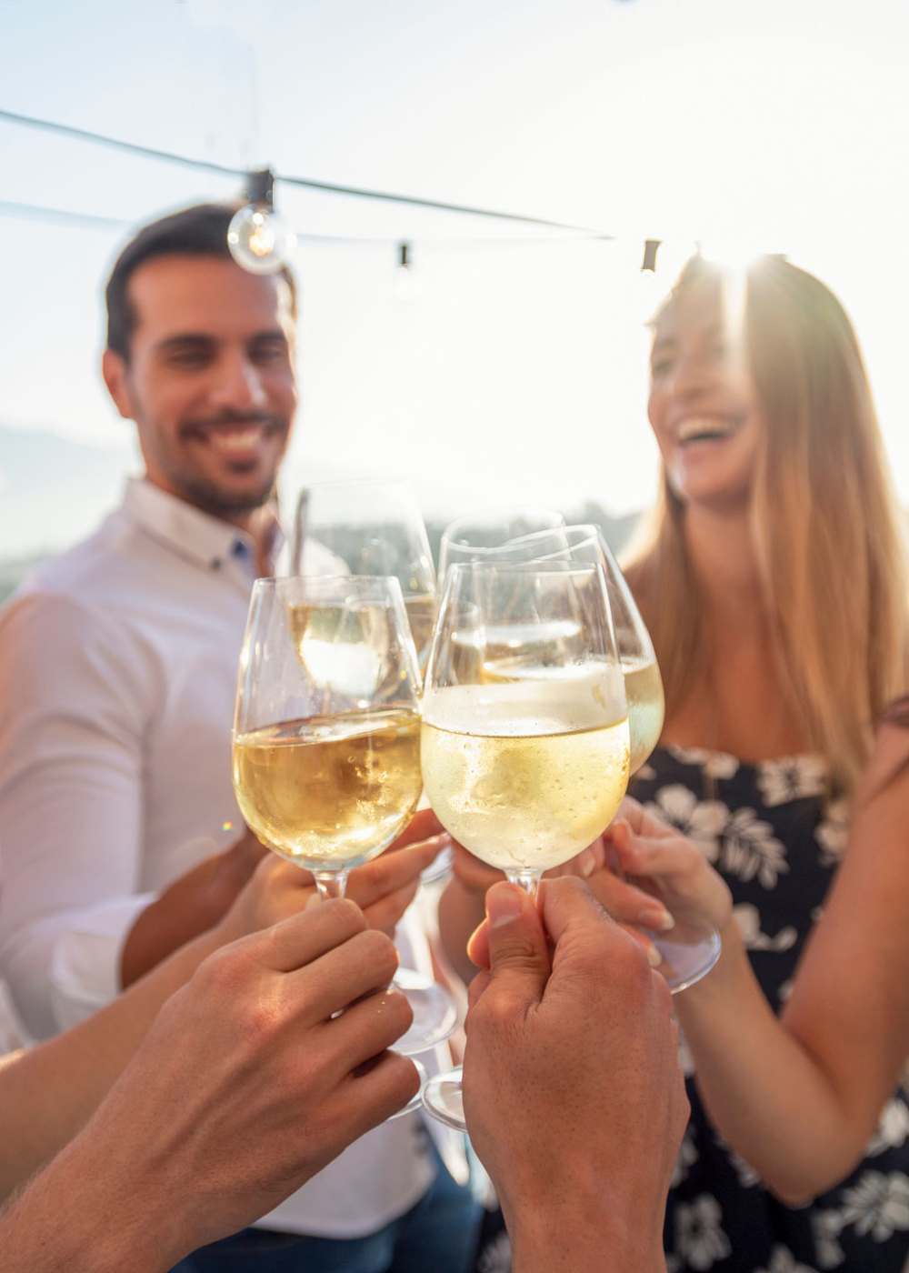 Residents drinking wine near Oak & Iron in Walnut Creek, California