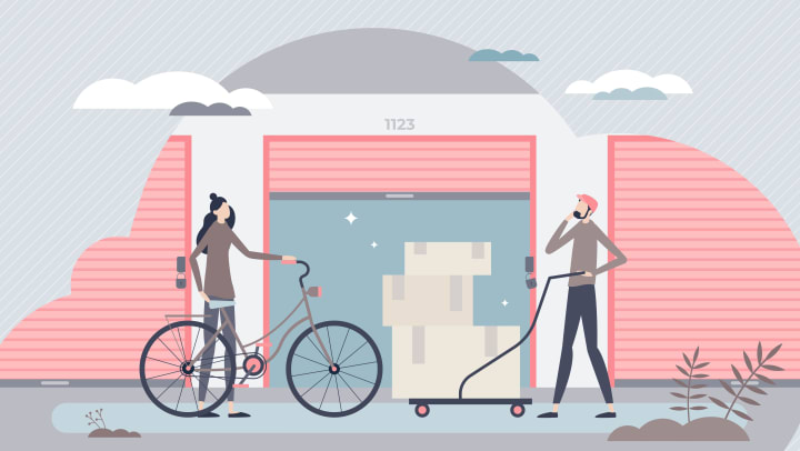 Clip art of storage unit