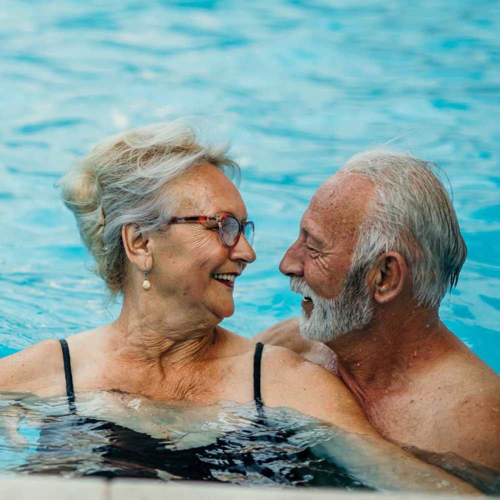 community pool at La Cantera Senior Apartments in Albuquerque, New Mexico