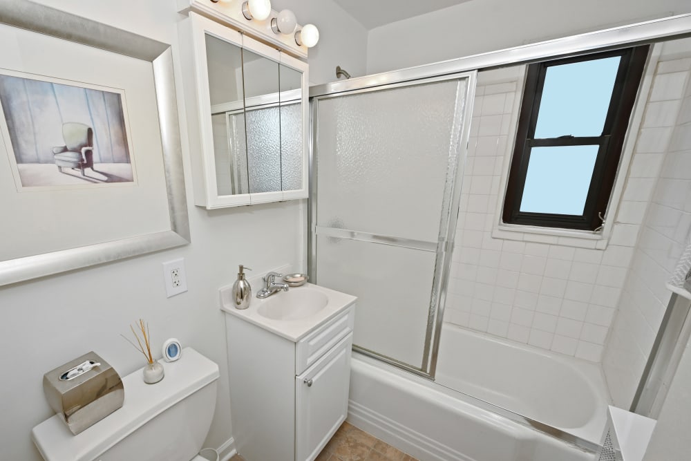 Bathroom at Brookchester Apartments in New Milford, New Jersey