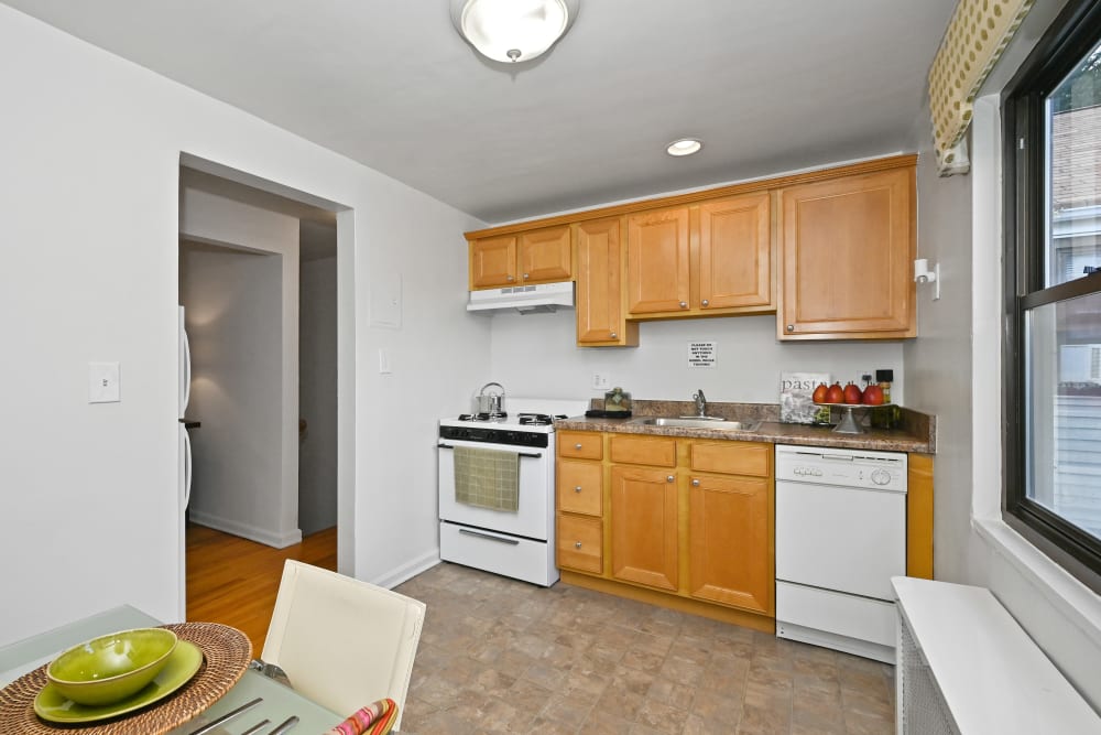 Kitchen at Brookchester Apartments in New Milford, New Jersey