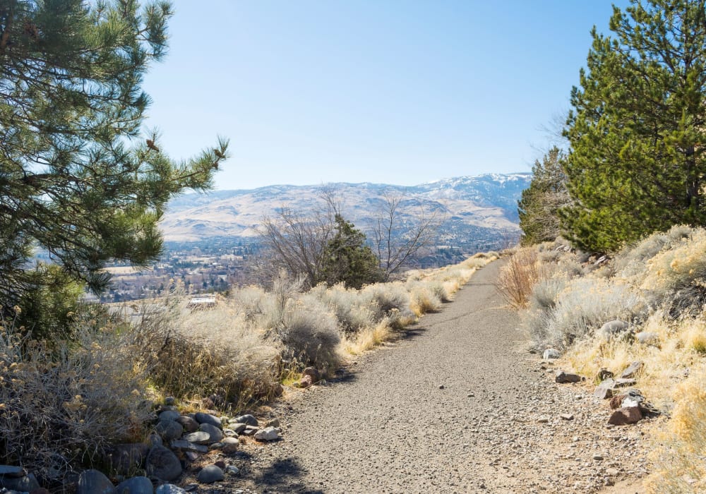 Outdoor pathway at Montebello at Summit Ridge in Reno, Nevada