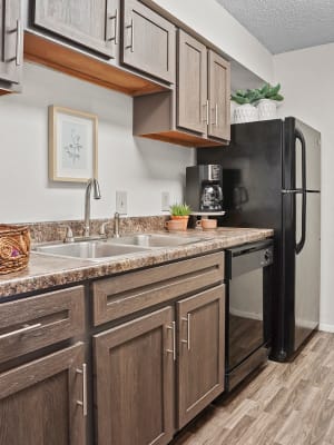 Kitchen at Cedar Glade Apartments in Tulsa, Oklahoma