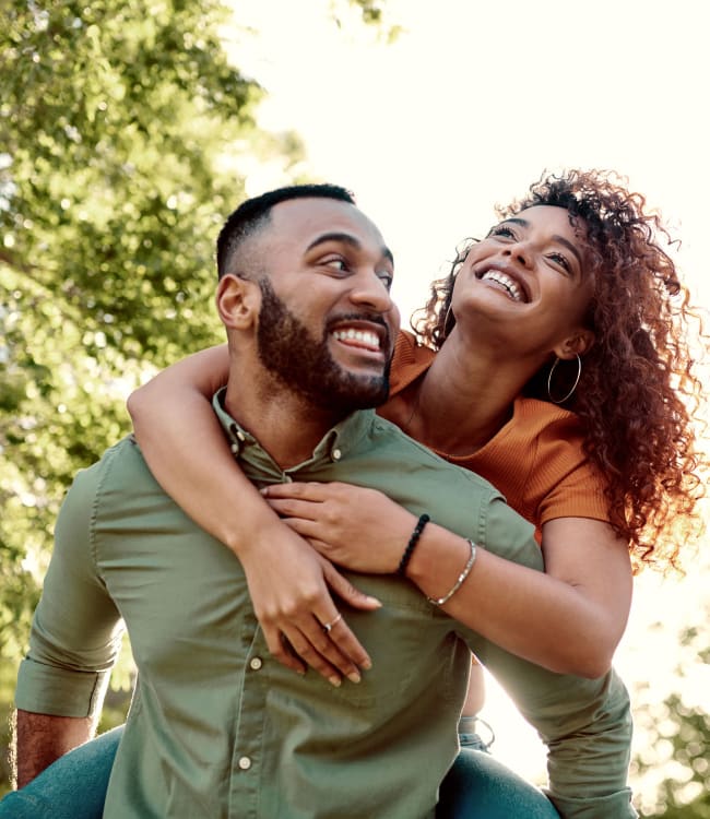 Two smiling residents at Rosedale Manor in Falls Church, Virginia