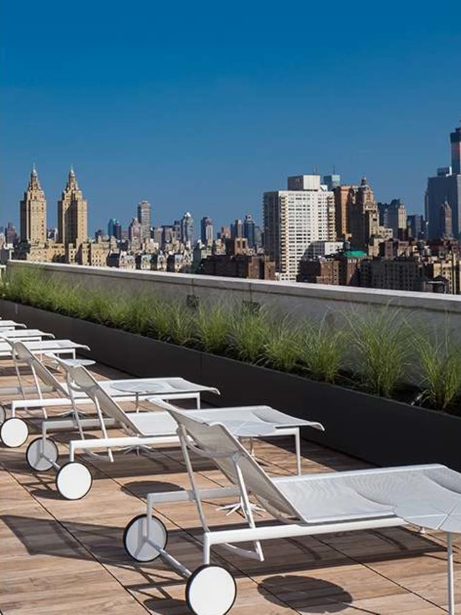 Rooftop lounge chairs at The Larstrand in New York, New York