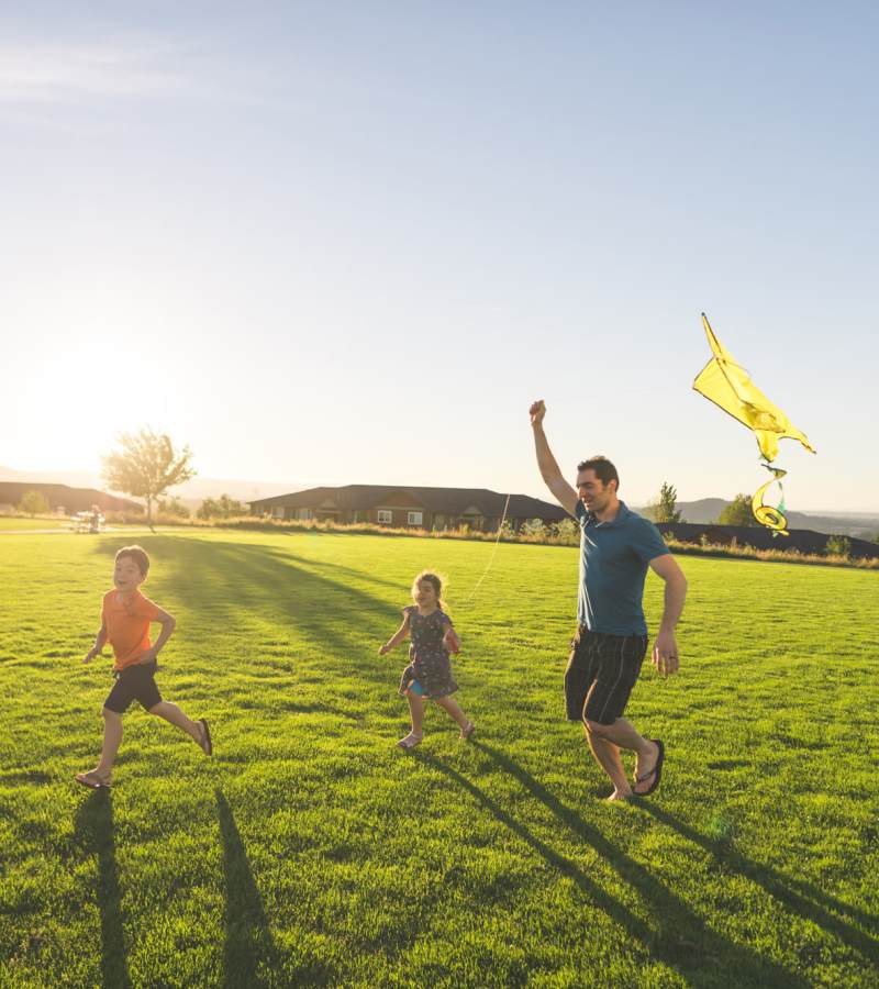 Running in the park near Casa Aliento in Oxnard, California