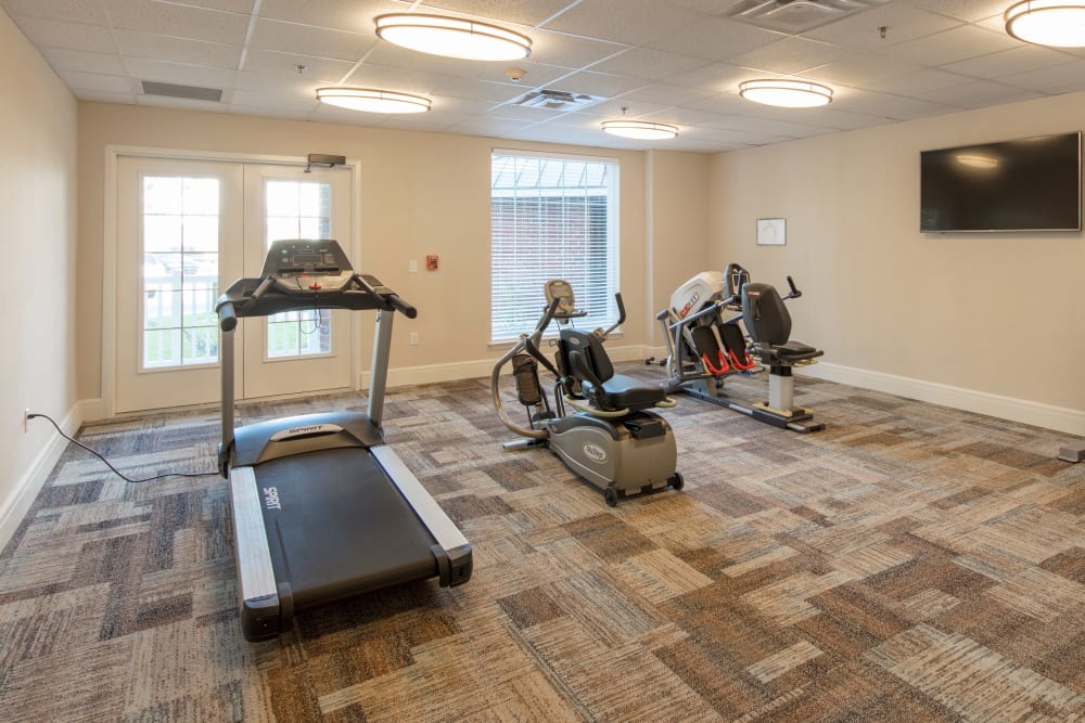Fitness room at Harmony at Wescott Plantation in Summerville, South Carolina