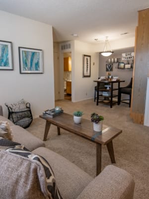 Living room at Tammaron Village Apartments in Oklahoma City, Oklahoma