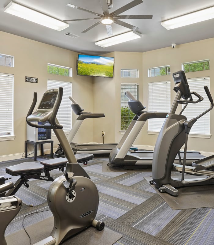 Fitness center at Villas of Waterford Apartments in Wichita, Kansas