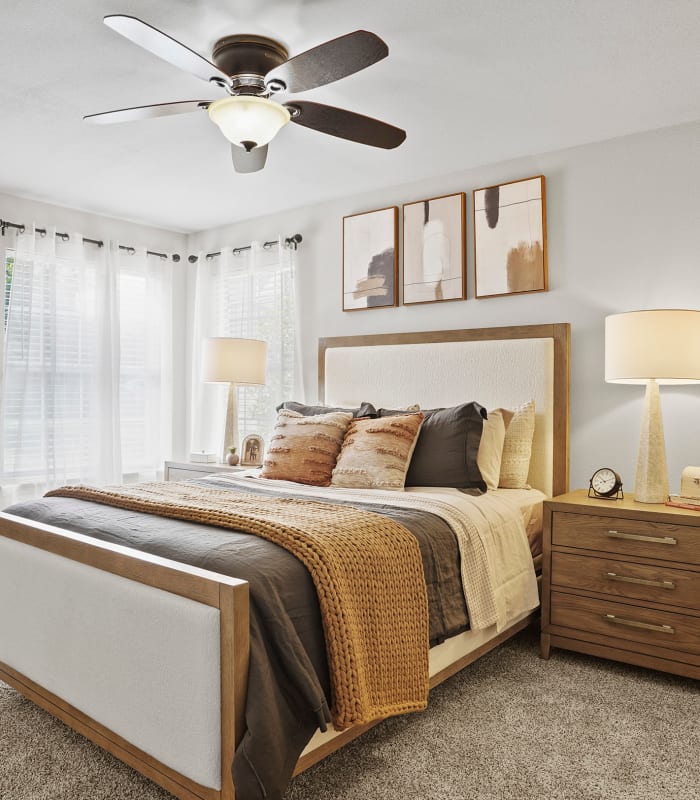 Spacious carpeted bedroom at Colonies at Hillside in Amarillo, Texas
