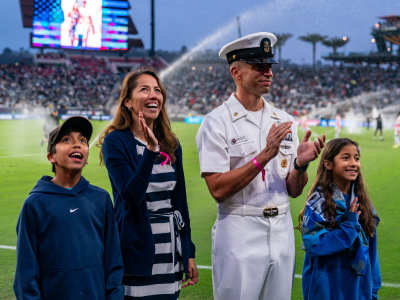 Hero of the Match Family at the San Diego FC game 