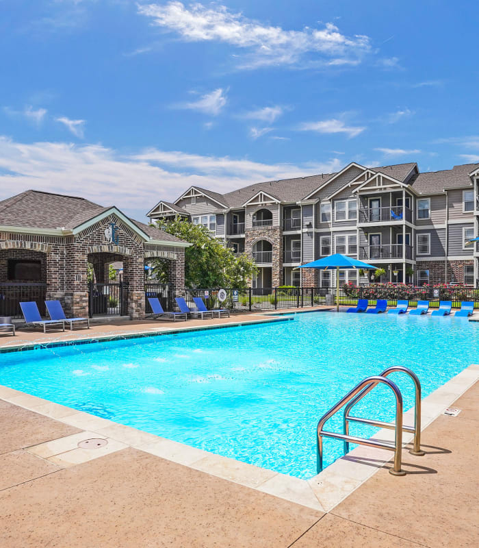 Pool at Cottages at Tallgrass Point Apartments in Owasso, Oklahoma