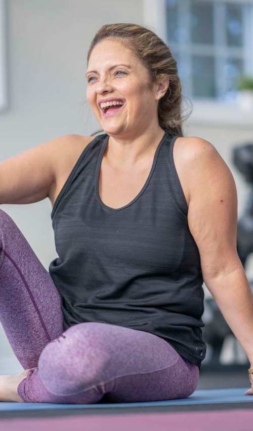 Resident in the fitness center at Vintage at Redfield in Reno, Nevada