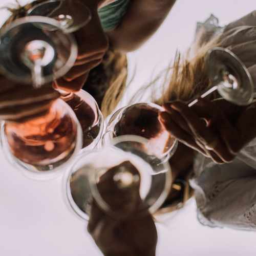 Residents toasting glasses near Calder in Round Rock, Texas
