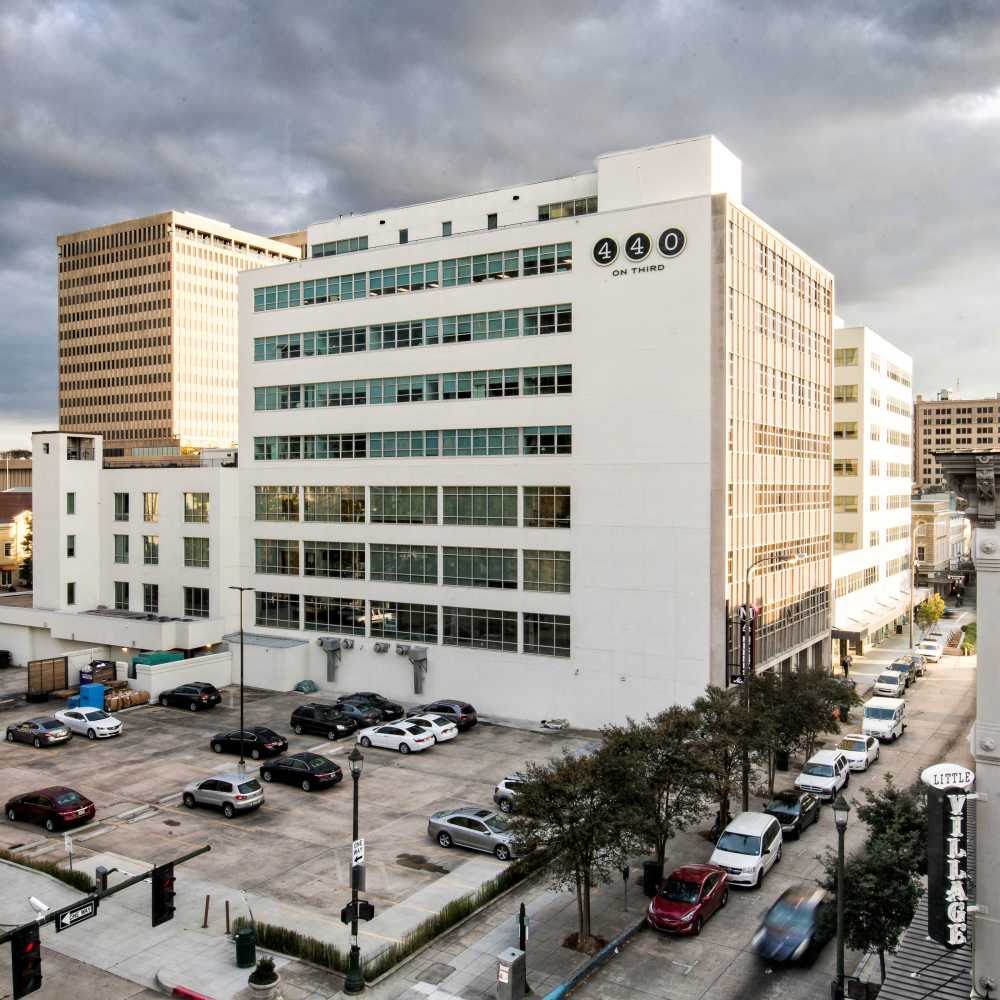 Property exterior at 440 on Third Apartments in Baton Rouge, Louisiana