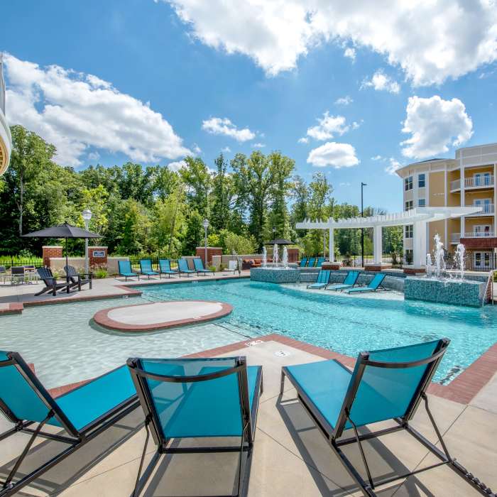 Resort-style pool at Attain at Quarterpath, Williamsburg, Virginia