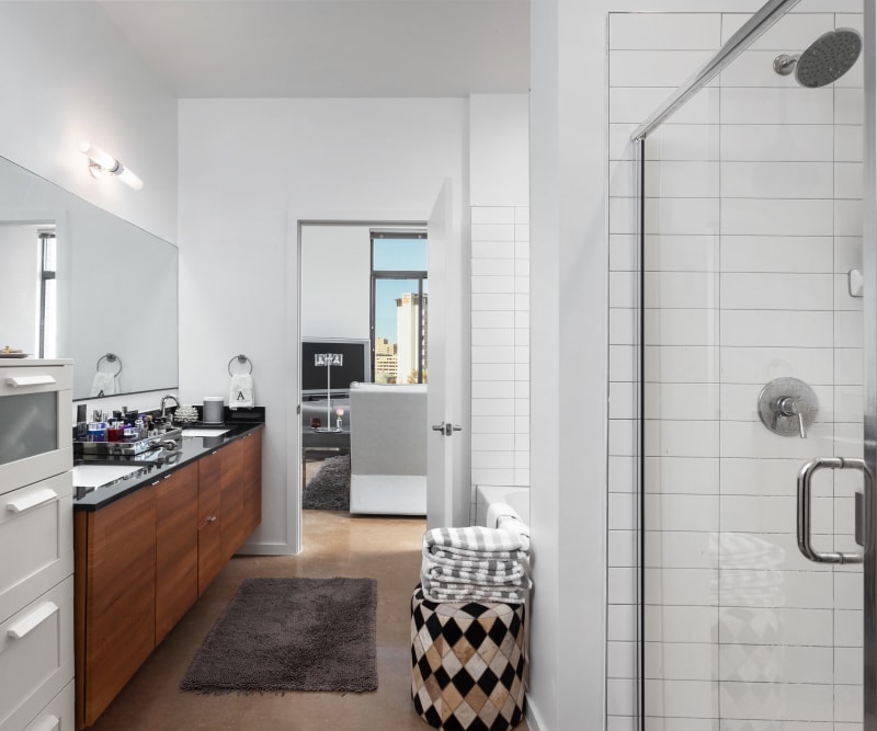 Penthouse Master Bath at The '68 in San Antonio, Texas