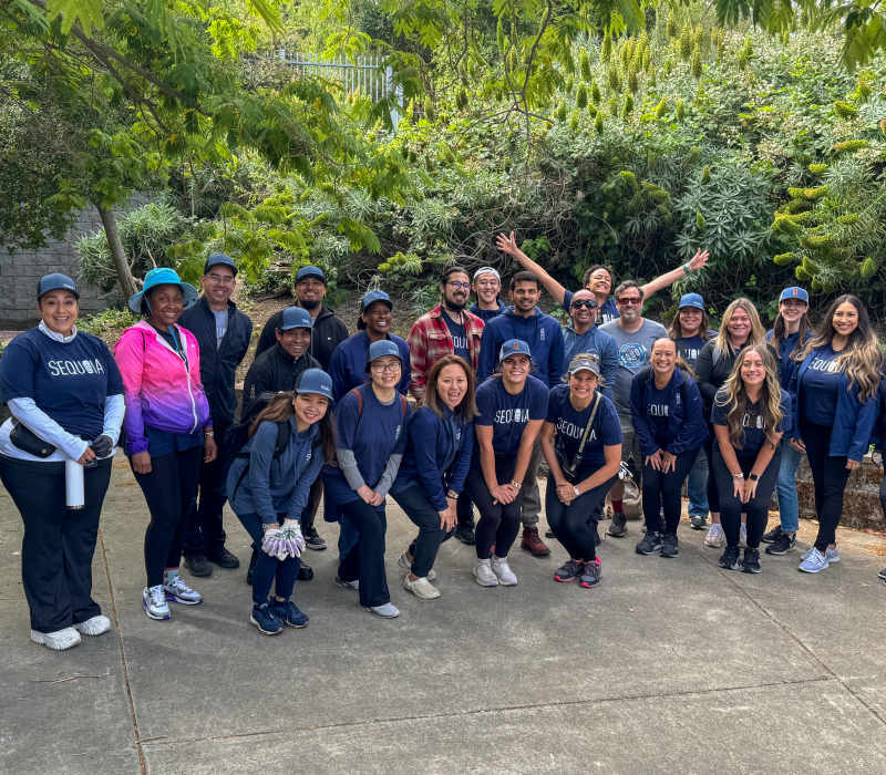 Sequoia team members volunteering at the Oakland Zoo
