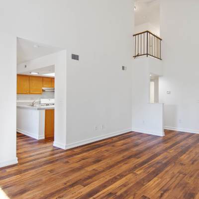 living room at Pacific View in Oceanside, California