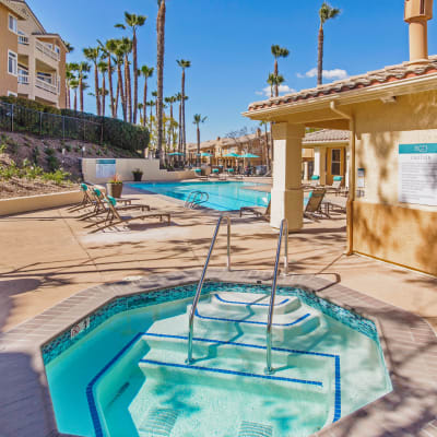 Spa near the pool at Sofi Canyon Hills in San Diego, California