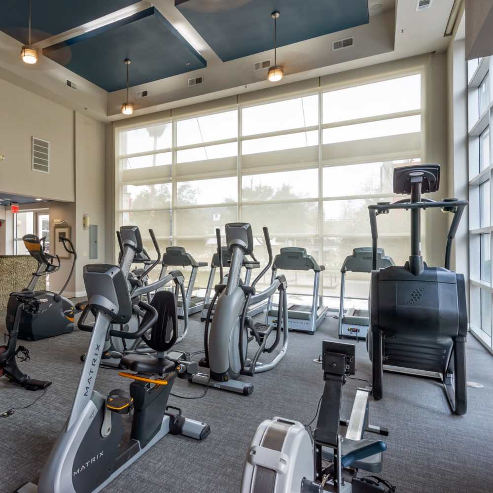 Community fitness center at 33Thirtythree in Houston, Texas
