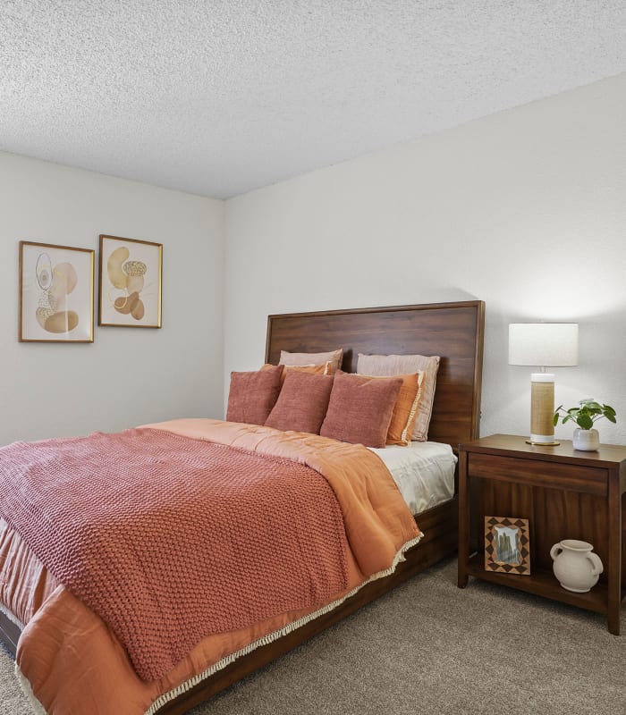 Bedroom at Cedar Glade Apartments in Tulsa, Oklahoma