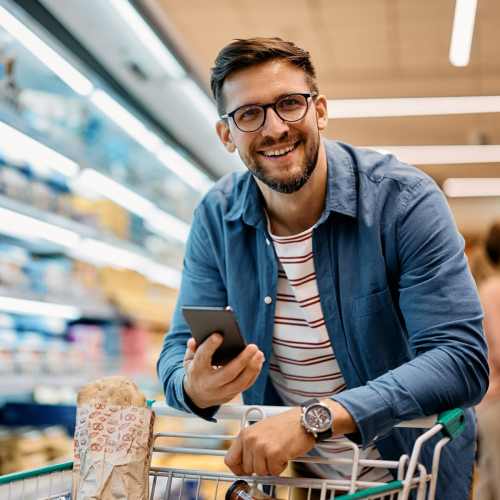 Woman shopping grocery near Greentree in Indianapolis, Indiana