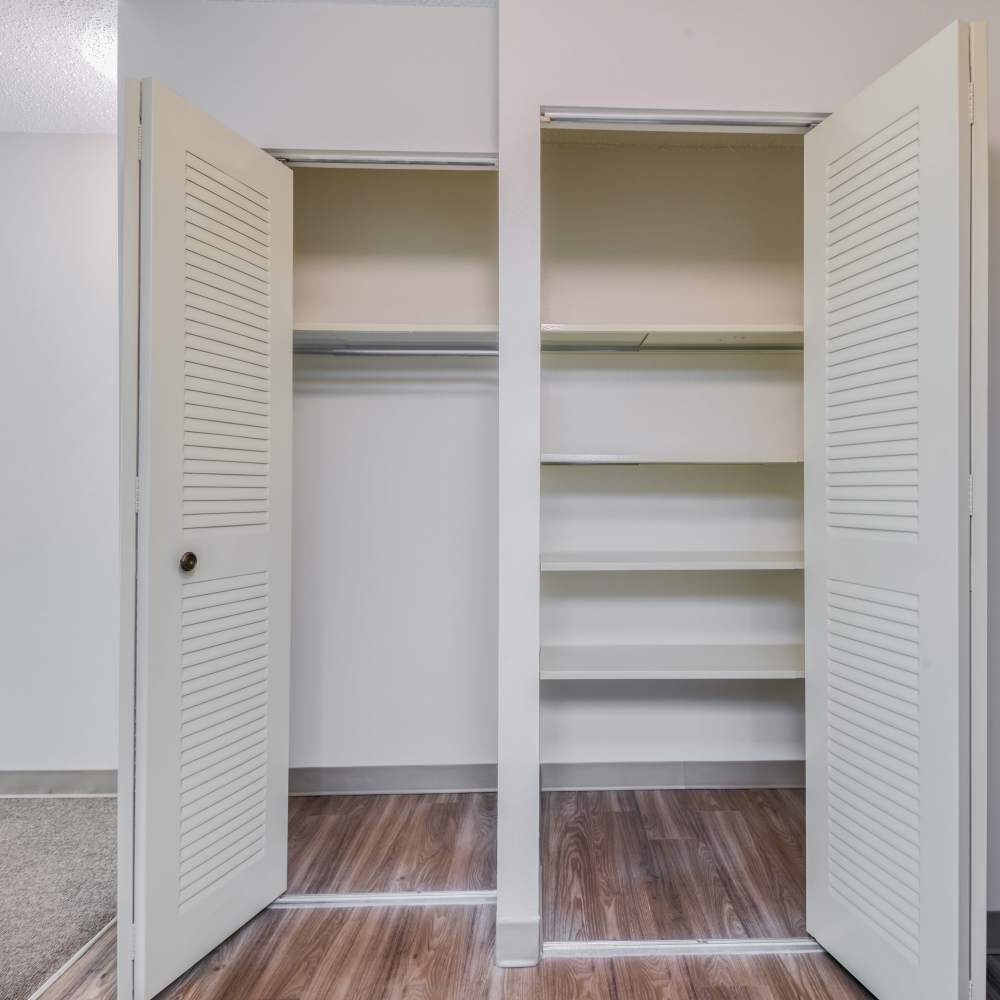 Storage space in a unit at Mable H Kehres Apartments in Monroe, Michigan