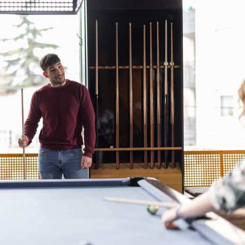 Billiards table at Clear Creek Crossing in Wheat Ridge, Colorado