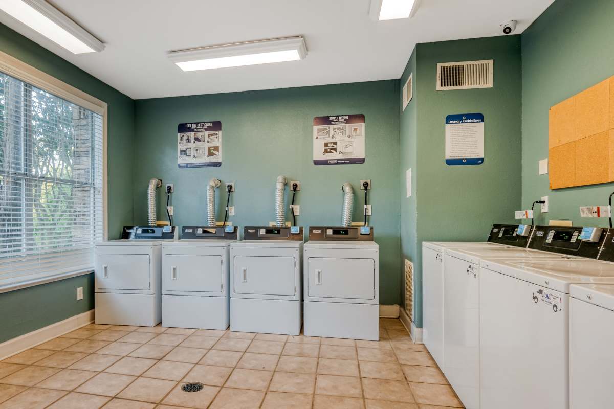 On-site laundry facility at Legacy Mill in Athens, Georgia