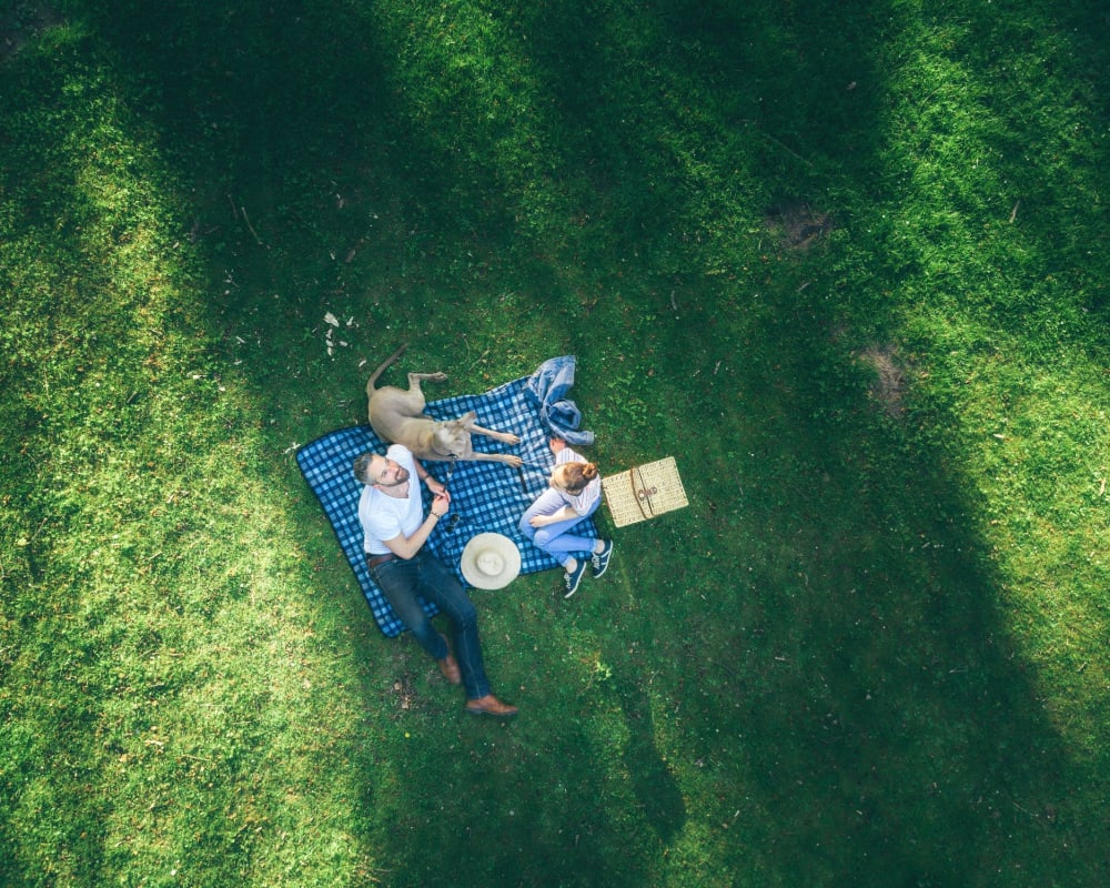 Residents enjoying a beautiful day at Skyline Redmond in Redmond, Washington