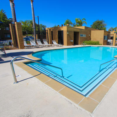 Swimming pool at Beech St. Knolls in San Diego, California