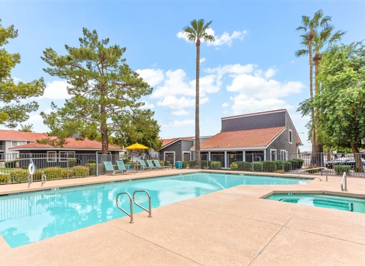 Sparkling pool at Argenta Apartments in Mesa, Arizona