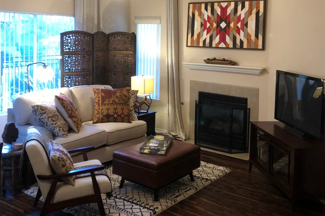 Living room at Broadstone Heights