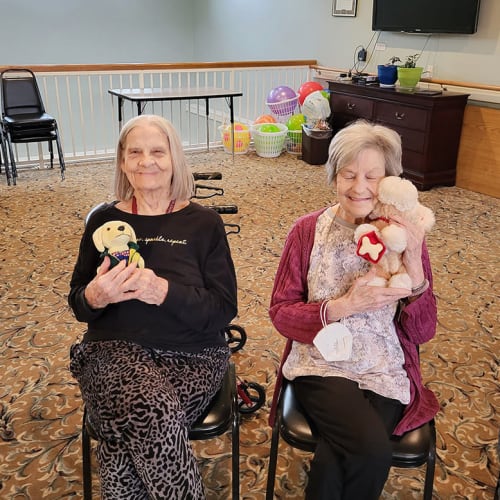 A happy resident at Canoe Brook Assisted Living & Memory Care in Catoosa, Oklahoma