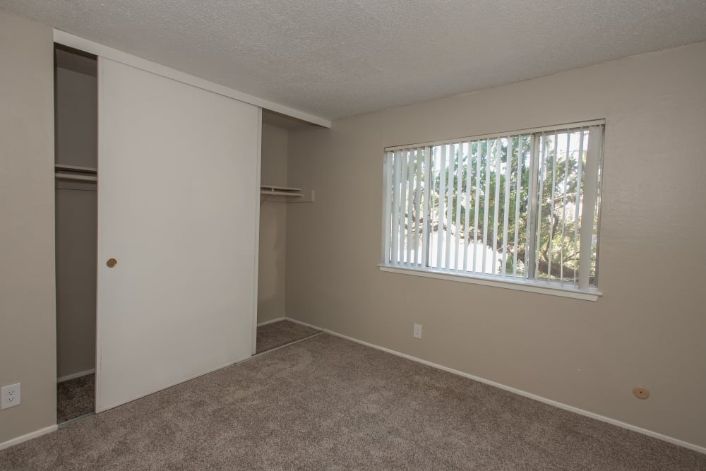 Bedroom with closet at Arden Palms Apartments in Sacramento, California