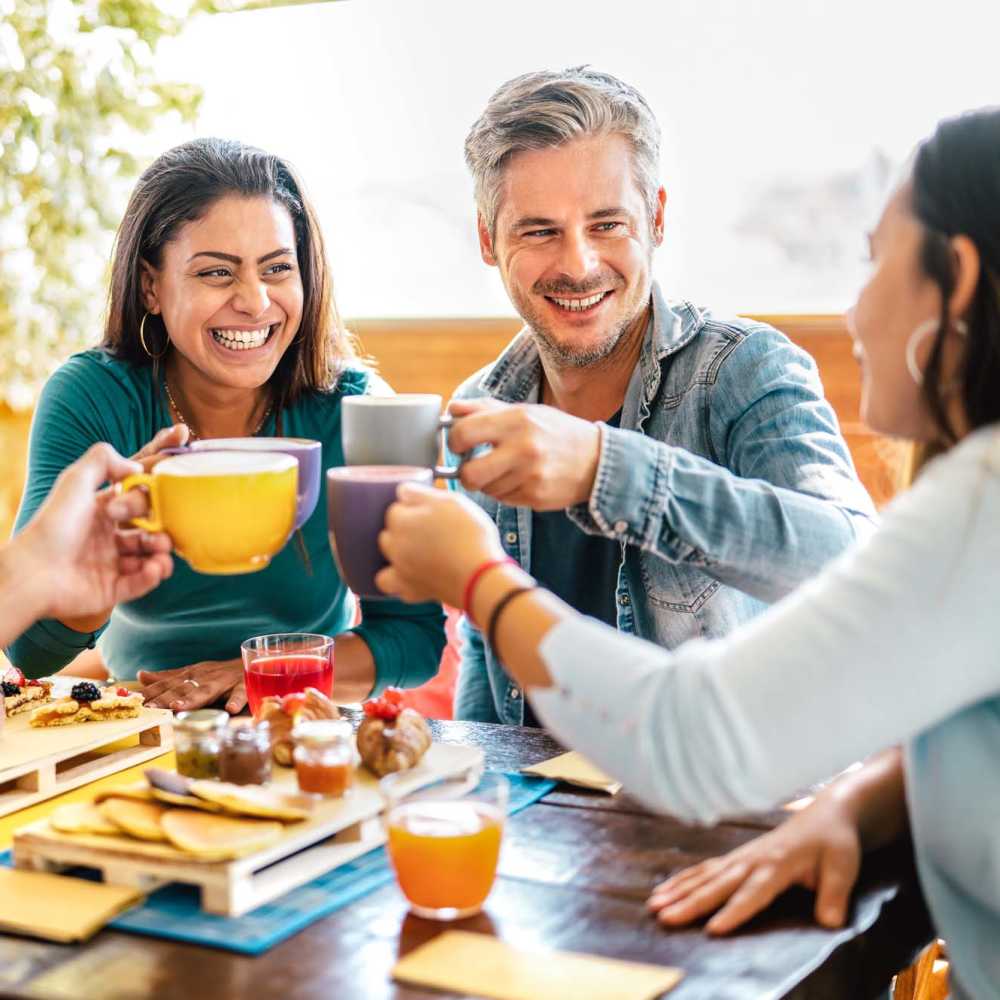 Residents having breakfast at Capital Towers in Raleigh, North Carolina