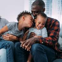 Happy family at The Warwick at Foundry Creek in Richmond, Virginia