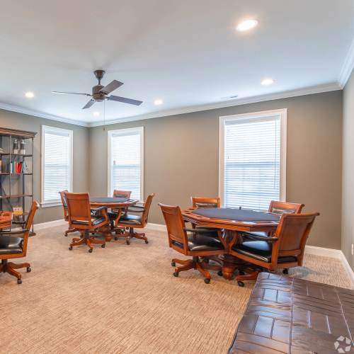 game room at The Residences at St. Joseph Court in Levittown, Pennsylvania